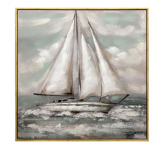 Πίνακας σε καμβά Siedo I Inart με πλαίσιο 70x3.5x70εκ Υλικό: CANVAS - FIRWOOD-PP 301-000033