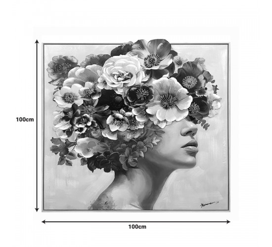 Πίνακας σε καμβά Mavare 3D Inart με πλαίσιο 100x3.5x100εκ Υλικό: CANVAS - FIRWOOD-PP 301-000034