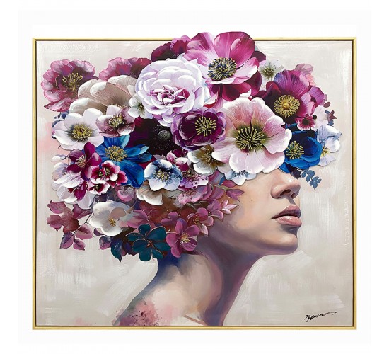 Πίνακας σε καμβά Mavare 3D Inart με πλαίσιο 100x3.5x100εκ Υλικό: CANVAS - FIRWOOD-PP 301-000034