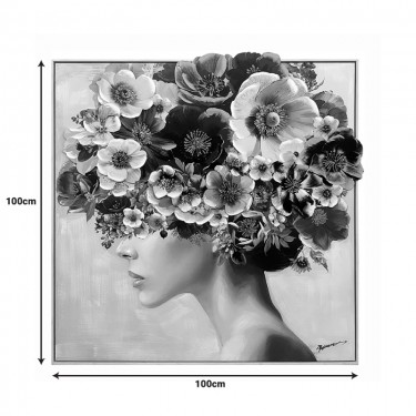 Πίνακας σε καμβά Mavare Ι 3D Inart με πλαίσιο 100x3.5x100εκ Υλικό: CANVAS - FIRWOOD-PP 301-000035