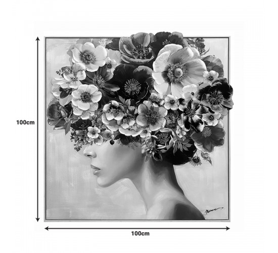 Πίνακας σε καμβά Mavare Ι 3D Inart με πλαίσιο 100x3.5x100εκ Υλικό: CANVAS - FIRWOOD-PP 301-000035