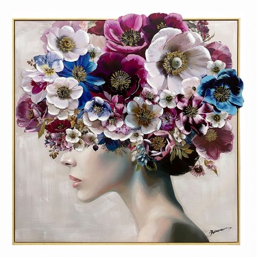 Πίνακας σε καμβά Mavare Ι 3D Inart με πλαίσιο 100x3.5x100εκ Υλικό: CANVAS - FIRWOOD-PP 301-000035