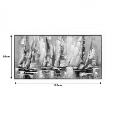 Πίνακας σε καμβά Yelkan Ι Inart με πλαίσιο 120x3.5x60εκ Υλικό: CANVAS - FIRWOOD-PP 301-000037