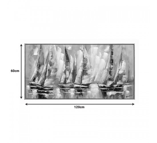 Πίνακας σε καμβά Yelkan Ι Inart με πλαίσιο 120x3.5x60εκ Υλικό: CANVAS - FIRWOOD-PP 301-000037