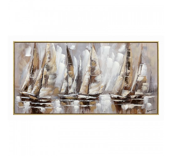 Πίνακας σε καμβά Yelkan Ι Inart με πλαίσιο 120x3.5x60εκ Υλικό: CANVAS - FIRWOOD-PP 301-000037