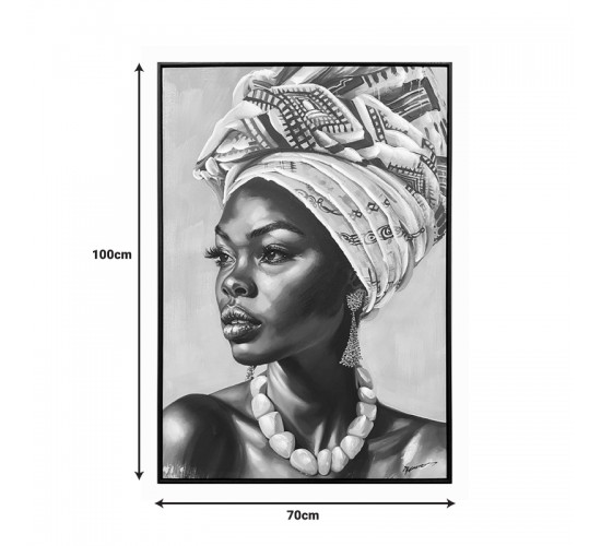 Πίνακας σε καμβά Zaira Ι Inart με πλαίσιο 70x3.5x100εκ Υλικό: CANVAS - FIRWOOD-PP 301-000039