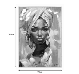 Πίνακας σε καμβά Gazel I Inart 70x3.5x100εκ Υλικό: CANVAS - FIRWOOD-PP 301-000043