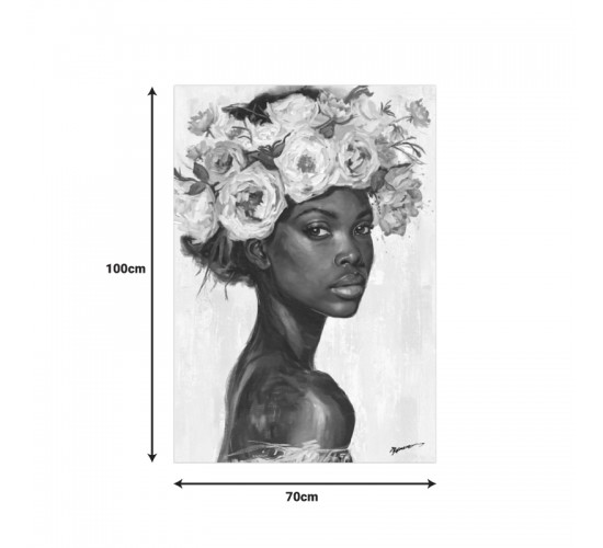 Πίνακας σε καμβά Fleri Inart 70x3.5x100εκ Υλικό: CANVAS - FIRWOOD-PP 301-000044