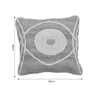 Μαξιλάρι Foliens Inart φυσικό-εκρού 100%  γιούτα 45x45x2.5εκ Υλικό: 100%  JUTE 302-000017