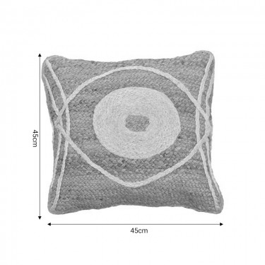 Μαξιλάρι Foliens Inart φυσικό-εκρού 100%  γιούτα 45x45x2.5εκ Υλικό: 100%  JUTE 302-000017