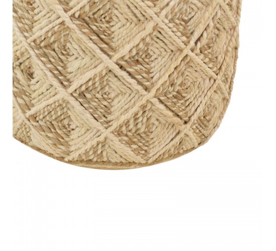 Σκαμπό Yton Inart μπεζ 100%  γιούτα 40x40x40εκ Υλικό: WOOD-100%  JUTE 302-000024