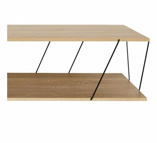 Tραπέζι σαλονιού Tars οακ-μαύρο 120x48x30εκ Υλικό: 15mmMDF PVC 304-000001 Tραπέζι σαλονιού Tars οακ-μαύρο 120x48x30εκ Υλικό: 15mmMDF PVC 304-000001