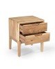 Κομοδίνο Snooze Inart μασίφ ξύλο ακακίας 43x35.5x51εκ Υλικό: ACACIA WOOD 307-000004