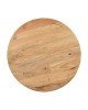 Τραπέζι σαλονιού Coffelty Inart λευκό μέταλλο-μασίφ ξύλο ακακίας Φ90x40εκ Υλικό: ACACIA WOOD-IRON 307-000006