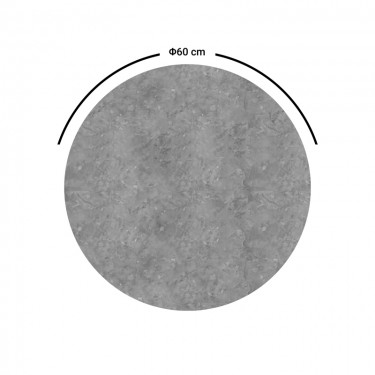 Επιφάνεια τραπεζιού Fenzo τ.Werzalit γκρι μαρμάρου Φ60εκ Υλικό: MELAMINE 310-000010