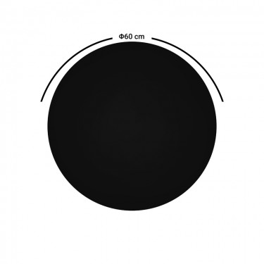 Επιφάνεια τραπεζιού Senlo τ.Werzalit μαύρο Φ60εκ Υλικό: MELAMINE 310-000017