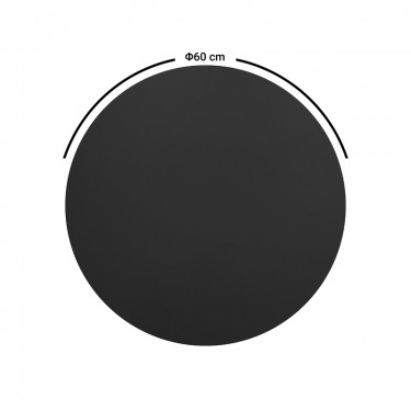 Επιφάνεια τραπεζιού Sensie τ.Werzalit ανθρακί Φ60εκ Υλικό: MELAMINE 310-000018