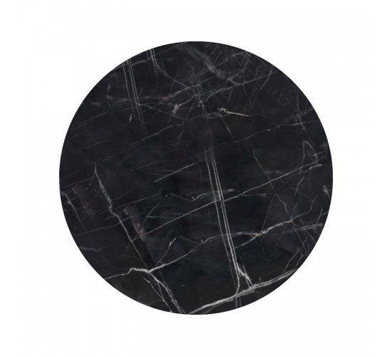 Επιφάνεια τραπεζιού Saran μαύρο μαρμάρου Φ60εκ Υλικό: MELAMINE 310-000026