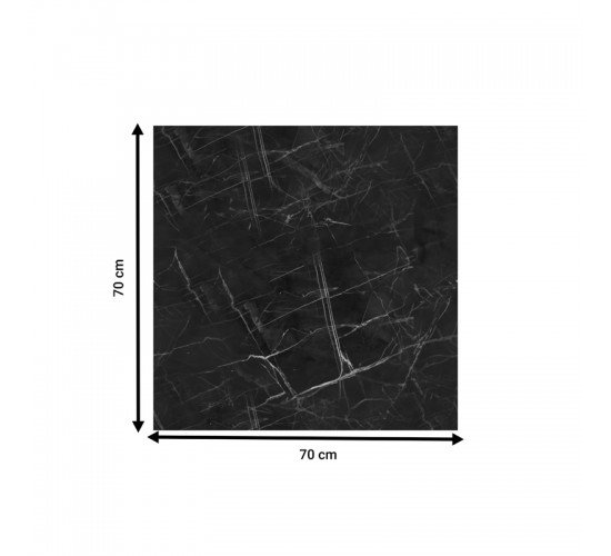 Επιφάνεια τραπεζιού Saran μαύρο μαρμάρου 70x70εκ Υλικό: MELAMINE 310-000028