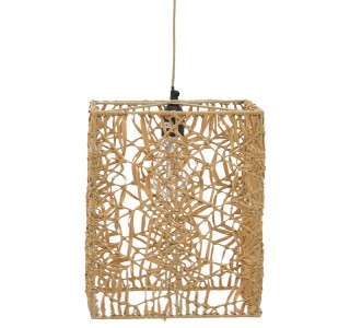 Φωτιστικό οροφής Dorotan Inart E27 φυσικό 30x27x110εκ Υλικό: MILD STEEL  AND PAPPER GRASS 311-000001