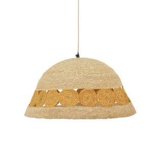 Φωτιστικό οροφής Gervi Inart E27 φυσικό Φ50x110εκ Υλικό: JUTE AND MILD STEEL 311-000016