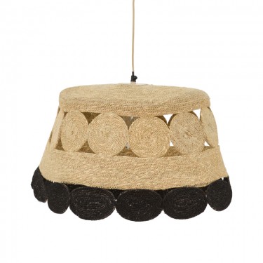 Φωτιστικό οροφής Lozir Inart E27 φυσικό Φ60x110εκ Υλικό: JUTE AND MILD STEEL 311-000017