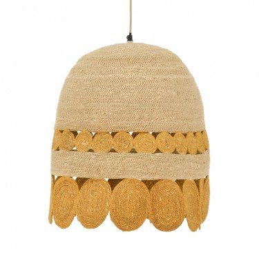 Φωτιστικό οροφής Amide Inart E27 φυσικό Φ50x125εκ Υλικό: JUTE AND MILD STEEL 311-000018