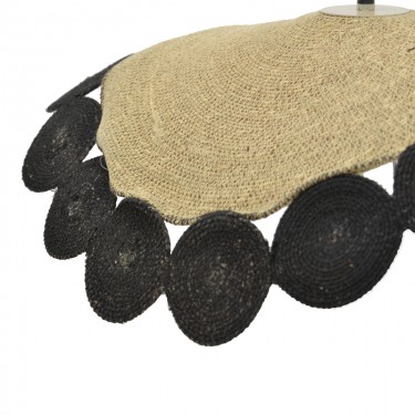 Φωτιστικό οροφής Kono Inart φυσικό-μαύρο Φ70x100εκ Υλικό: JUTE AND MILD STEEL 311-000021