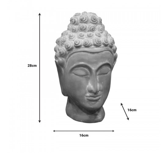 Επιτραπέζιο διακοσμητικό βούδας Rolia Inart γκρι terracotta 16x16x28εκ Υλικό: TERRACOTTA CERAMIC 312-000014
