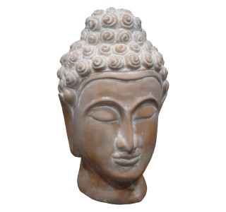 Επιτραπέζιο διακοσμητικό βούδας Rolia Inart γκρι terracotta 16x16x28εκ Υλικό: TERRACOTTA CERAMIC 312-000014