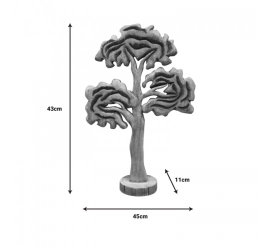 Επιτραπέζιο διακοσμητικό δέντρο Ethelia Inart φυσικό μάνγκο ξύλο 35.5x11x53εκ Υλικό: MANGO WOOD 312-000026
