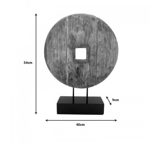 Επιτραπέζιο διακοσμητικό Cart Inart φυσικό μάνγκο ξύλο-μέταλλο 40x9x54εκ Υλικό: MANGO WOOD - IRON 312-000034