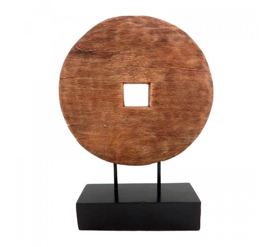 Επιτραπέζιο διακοσμητικό Cart Inart φυσικό μάνγκο ξύλο-μέταλλο 35.5x9x44εκ Υλικό: MANGO WOOD - IRON 312-000035