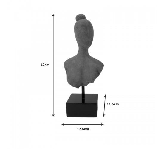 Επιτραπέζιο διακοσμητικό Lafia I Inart φυσικό μάνγκο ξύλο-μέταλλο 17.5x11.5x42εκ Υλικό: MANGO WOOD-IRON 312-000039