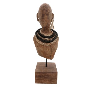 Προτομή Ebia Inart μάνγκο ξύλο-μέταλλο σε φυσική απόχρωση 17x12.5x44εκ Υλικό: MANGO WOOD - IRON 312-000042