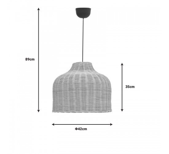 Φωτιστικό οροφής Ziquel Inart rattan σε φυσική απόχρωση Φ42x89εκ Υλικό: RATTAN - METAL 313-000034 Φωτιστικό οροφής Ziquel Inart rattan σε φυσική απόχρωση Φ42x89εκ Υλικό: RATTAN - METAL 313-000034