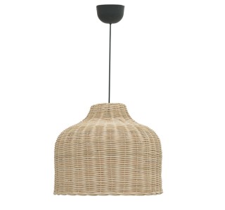 Φωτιστικό οροφής Ziquel Inart rattan σε φυσική απόχρωση Φ42x89εκ Υλικό: RATTAN - METAL 313-000034