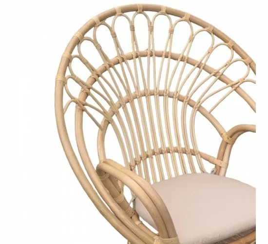 Πολυθρόνα Boloni Inart με μπεζ μαξιλάρι-φυσικό rattan 100x67x120εκ Υλικό: RATTAN-LASIO 314-000006 Πολυθρόνα Boloni Inart με μπεζ μαξιλάρι-φυσικό rattan 100x67x120εκ Υλικό: RATTAN-LASIO 314-000006