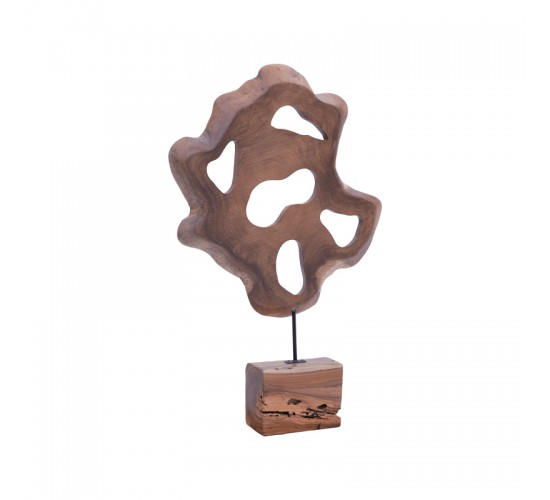 Επιτραπέζιο διακοσμητικό Strab Inart φυσικό ξύλο teak-μέταλλο 55x10x80εκ Υλικό: SUARWOOD-IRON 315-000021