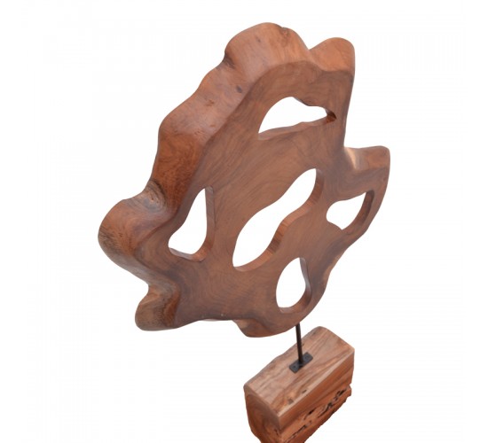 Επιτραπέζιο διακοσμητικό Strab Inart φυσικό ξύλο teak-μέταλλο 55x10x80εκ Υλικό: SUARWOOD-IRON 315-000021