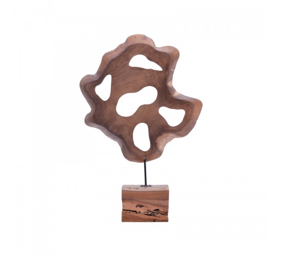 Επιτραπέζιο διακοσμητικό Strab Inart φυσικό ξύλο teak-μέταλλο 55x10x80εκ Υλικό: SUARWOOD-IRON 315-000021