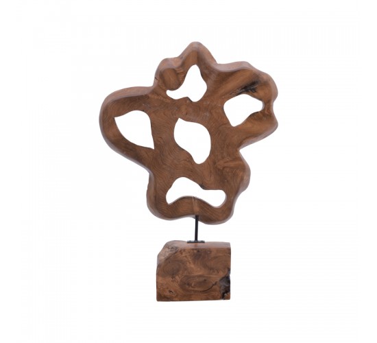 Επιτραπέζιο διακοσμητικό Strab Inart φυσικό ξύλο teak-μέταλλο 49x15x70εκ Υλικό: SUARWOOD-IRON 315-000022