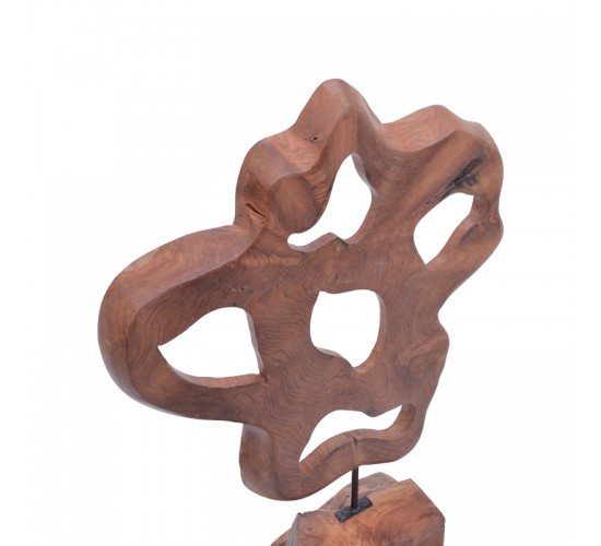 Επιτραπέζιο διακοσμητικό Strab Inart φυσικό ξύλο teak-μέταλλο 49x15x70εκ Υλικό: SUARWOOD-IRON 315-000022