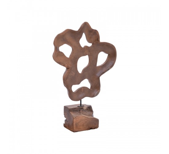 Επιτραπέζιο διακοσμητικό Strab Inart φυσικό ξύλο teak-μέταλλο 49x15x70εκ Υλικό: SUARWOOD-IRON 315-000022