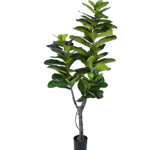 Διακοσμητικό φυτό Fiddlehead I σε γλάστρα Inart πράσινο pp Υ180εκ Υλικό: PP 316-000002