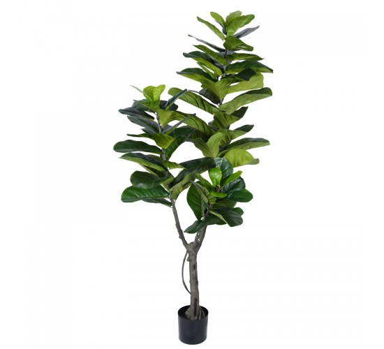 Διακοσμητικό φυτό Fiddlehead I σε γλάστρα Inart πράσινο pp Υ180εκ Υλικό: PP 316-000002