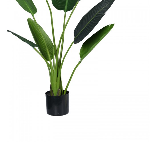 Διακοσμητικό φυτό Palm tree σε γλάστρα Inart πράσινο pp Υ120εκ Υλικό: PP 316-000007
