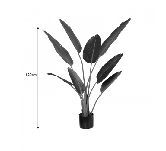 Διακοσμητικό φυτό Palm tree σε γλάστρα Inart πράσινο pp Υ120εκ Υλικό: PP 316-000007