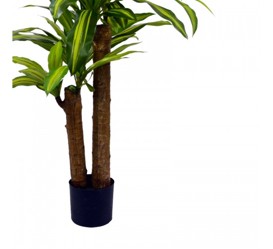 Διακοσμητικό φυτό Dracaena σε γλάστρα Inart πράσινο pp Υ110εκ Υλικό: PP 316-000008