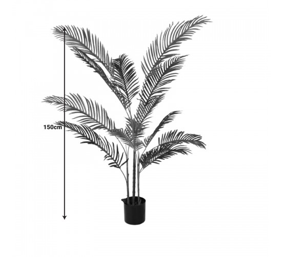 Διακοσμητικό φυτό Areca ΙΙ σε γλάστρα Inart πράσινο pp Υ150εκ Υλικό: PP 316-000012